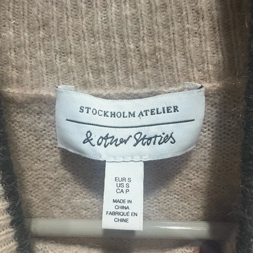 & Other Stories Striped Pink and Green Women's Sweater_4